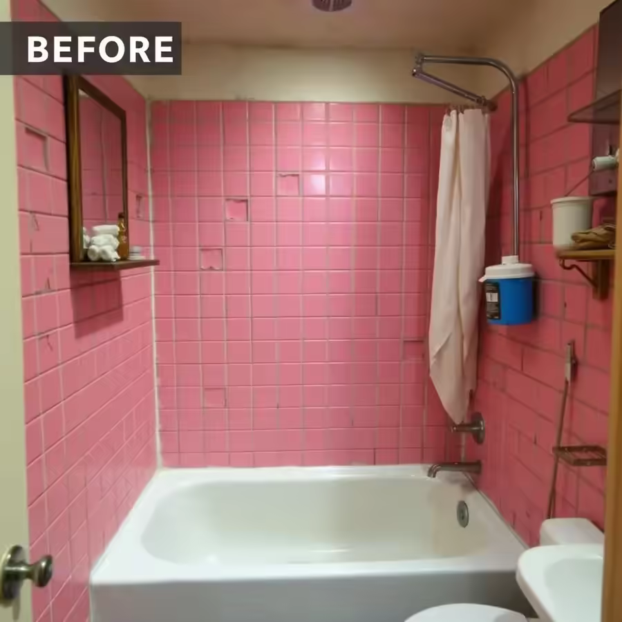 Dated Tile → Modern Subway — before